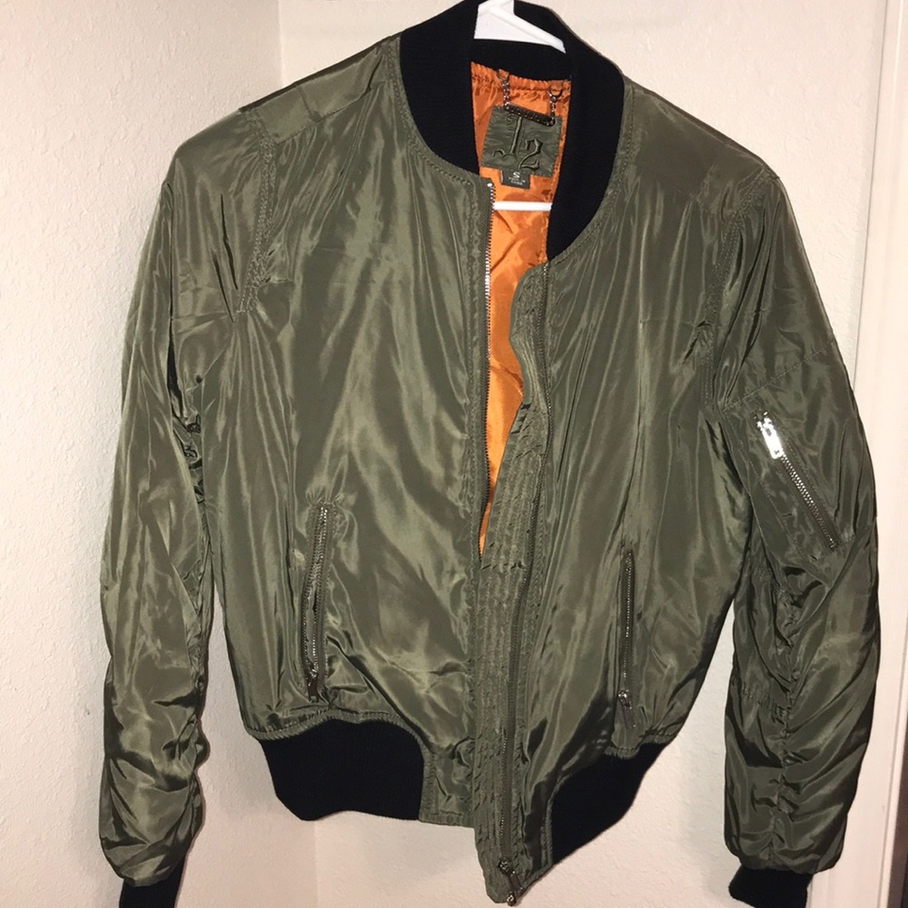 Green bomber jacket